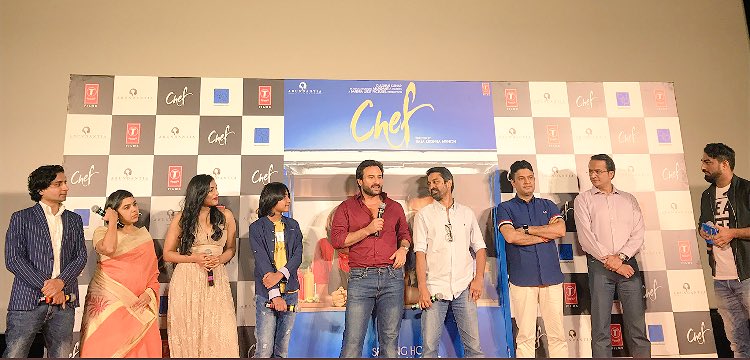 Actor-producer Saif Ali Khan is set to whip up an entertaining film, "Chef", soon. Its trailer, which was unveiled on Thursday, is a truck full of food, fun and family ties. The almost three-minute trailer gives a peek into the north and south Indian cultures while taking the audience on a journey of a successful chef and his son, who stays with his mother and craves for his father's attention and time. Saif Ali Khan,actor Saif Ali Khan,Chef trailer launch,Chef trailer,Chef trailer launch pics,Chef trailer launch images,Chef trailer launch stills,Chef trailer launch pictures,Chef trailer launch photos