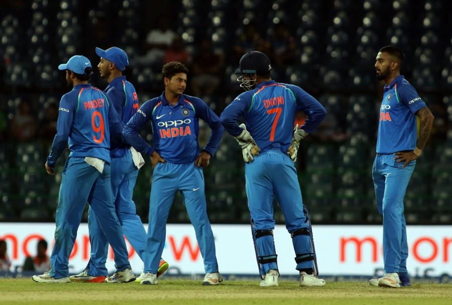 Kohli then joined Rohit and the duo proceeded to put together a crucial partnership. Kohli completed his century in a blistering 96-ball knock, but was dismissed by pacer Lasith Malinga in the 30th over. Kohli's innings was laced with 17 boundaries and two sixes. Unperturbed by Kohli's exit, Rohit continued the pace of the innings along with Hardik Pandya (19), who was promoted up the order. But soon, while trying to hit the boundaries, the duo fell in the 35th over to Angelo Mathews with scoreboard reading 262/4. The fall of wickets brought in Lokesh Rahul (7) and Pandey, who tried to steady the innings, but Rahul was sent packing in the 38th over by Akila Dananjaya. India defeat Sri Lanka,India defeat Sri Lanka by 168 runs,4th ODI,Jasprit Bumrah,Pandya,Kuldeep Yadav,Mahendra Singh Dhoni,Manish Pandey