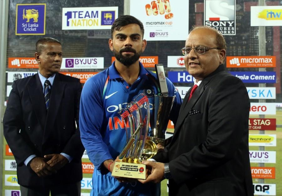 Dhoni, playing his 300th match, then came in the middle and with Pandey sensibly steadied the innings. First, the duo helped India to cross 350-run mark and then shifted gears in the last few overs to finish the proceedings in style. Dhoni slammed five boundaries and one six while Pandey hit five boundaries. For Sri Lanka, Angelo Mathews was the most successful among the bowlers, scalping two wickets. India defeat Sri Lanka,India defeat Sri Lanka by 168 runs,4th ODI,Jasprit Bumrah,Pandya,Kuldeep Yadav,Mahendra Singh Dhoni,Manish Pandey