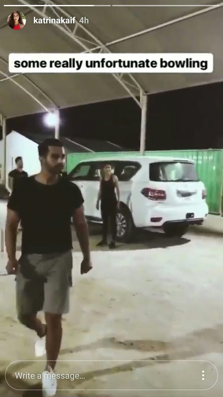 A source reveals - "Katrina has been enjoying playing cricket and learning more about it. Angad being a cricketer himself along with Katrina and others from the sets are spending time playing cricket everyday after wrap up. It's almost become a ritual for them. Katrina Kaif,Angad Bedi,Katrina Kaif and Angad Bedi,Tiger Zinda Hai,Tiger Zinda Hai on the sets,Salman Khan,Ali Abbas Zafar