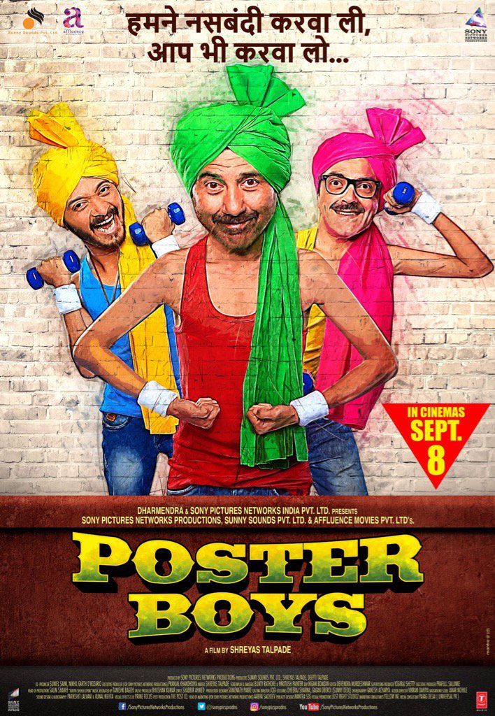 Music composed by Tanishk Bagchi. Sunny Deol,Bobby Deol,Shreyas Talpade,Poster Boys,Poster Boys poster,sunny deol poster boys,poster boys sunny deol,poster boys actress