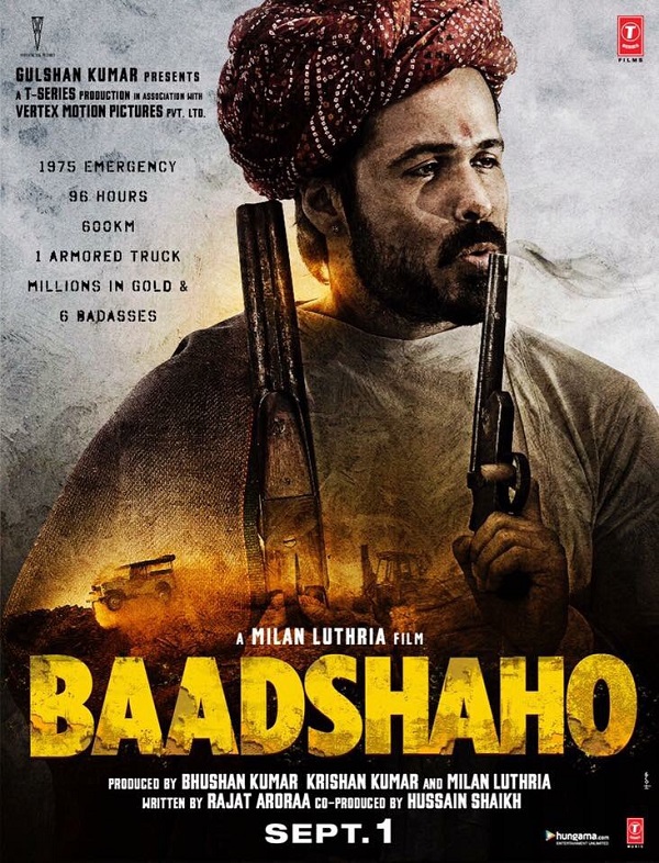 Baadshaho poster. Ajay Devgan,Emraan Hashmi,Baadshaho first look poster,Baadshaho,Baadshaho first look,Baadshaho poster,Baadshaho movie poster,bollywood movie Baadshaho,Baadshaho pics,Baadshaho images,Baadshaho stills