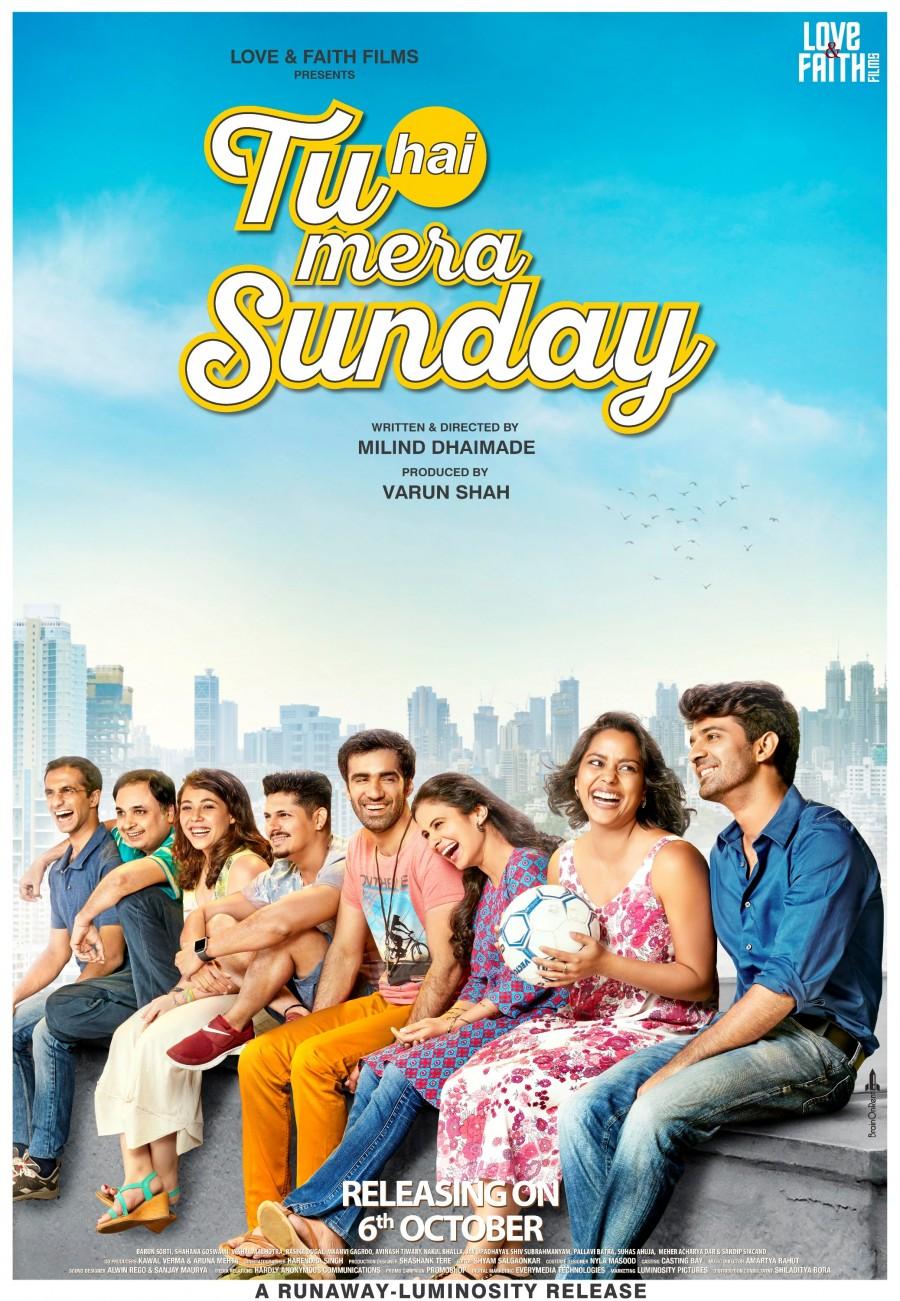 A couple of days ago, the first poster of the film was released leaving people curious to know more. Now a brand new poster which promises the same fun filled film has been released by the makers. Barun Sobti,Shahana Goswami,Vishal Malhotra,Manvi Gagroo,Rasika Dugal,Vishal Malhotra,Avinash Tiwary,Jay Upadhyay,Shivkumar Subramaniam,Tu Hai Mera Sunday first look,Tu Hai Mera Sunday poster,Tu Hai Mera Sunday movie poster