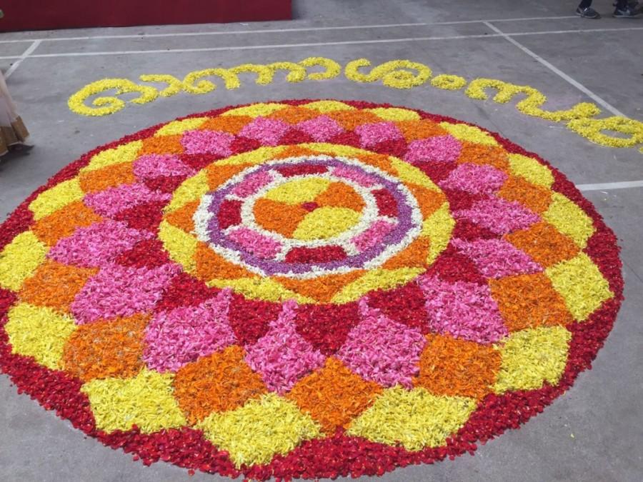 Mahabali was then granted to visit his subjects once in every year and people in Kerala remember him during Onam season. Onam 2017,Onam pookalam designs,easy pookalam designs,easy pookalam patterns,onam flower carpet,onam flower carpet designs,onam flower carpet patterns,Onapookalam,flowers used for pookalam