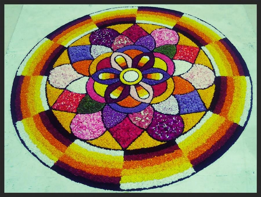 Simple and Easy pookalam designs for Onam. Onam 2017,Onam pookalam designs,easy pookalam designs,easy pookalam patterns,onam flower carpet,onam flower carpet designs,onam flower carpet patterns,Onapookalam,flowers used for pookalam