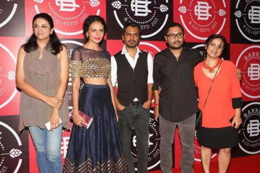 Nawazuddin Siddiqui, Bidita Bag, Divya Dutta along with the cast and crew of at Babumoshai Bandookbaaz success party.