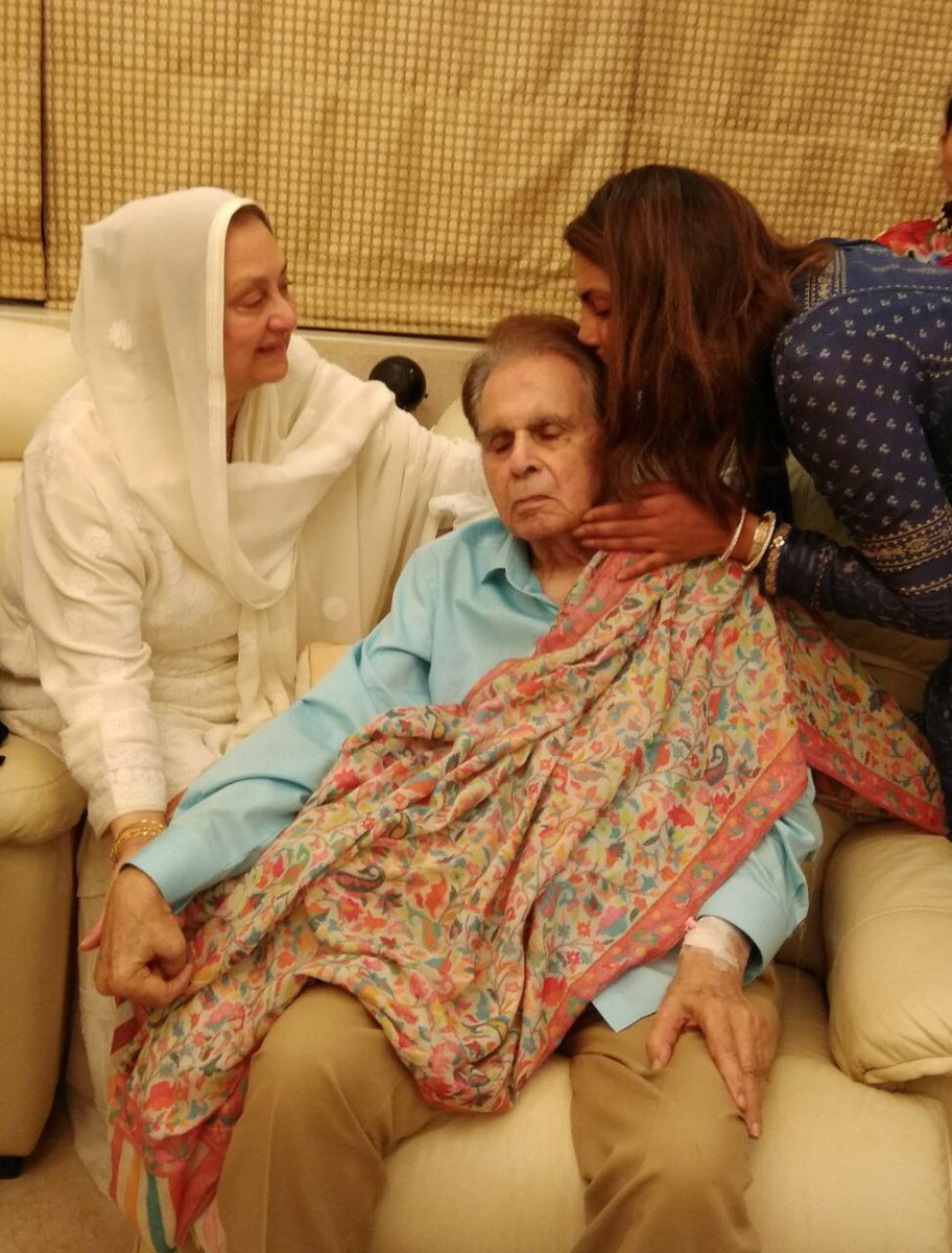 The "Devdas" star is seen in a blue shirt with beige pants and a shawl draped over one shoulder, while Saira Banu looks at ease in a white suit. "Priyanka Chopra spent the evening with Saab and Saira Baji. Saab's health much better," read the post on Dilip Kumar's Twitter account. His family friend Faisal Farooqui, founder and CEO of MouthShut.com, posts on his behalf. Earlier on Monday, he said he will post Dilip Kumar's health updates daily on the social media platform. Dilip Kumar was last month admitted to the Lilavati Hospital for a week due to dehydration and urinary tract infection. He will turn 95 in December. Priyanka Chopra,Priyanka Chopra visits Dilip Kumar,Dilip Kumar,Saira Banu,Priyanka Chopra and Dilip Kumar,Dilip Kumar and Saira Banu