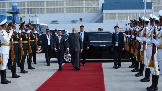 Indian Prime Minister Narendra Modi leaves for Myanmar for first bilateral visit.