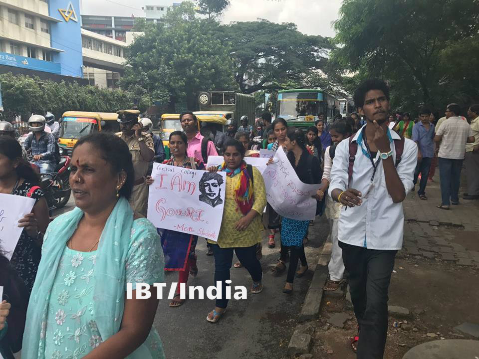 Massive protests have also been planned across the country in various cities like New Delhi, Mumbai, Hyderabad among others. Journalist Gauri Lankesh death,Gauri Lankesh death,Gauri Lankesh,gauri lankesh killed,Protest at town hall,Gauri Lankesh Protest