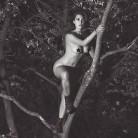 The black-and-white image that she has shared on social media shows Kim wearing only a pair of black boots as she climbs a tree, reports aceshowbiz.com. The reality TV star, 36, has placed her legs to prevent exposing her body parts. She has concealed her nipples in the photo with a pair of star emoticons. "So honoured to have been photographed by Mert and Marcus for their new book! 20 years in the making! It's out on September 7 in NYC," she captioned the image. Kim's nude photograph comes just days after TV host Sharon Osbourne slammed her for sharing nude selfies in the name of feminism.