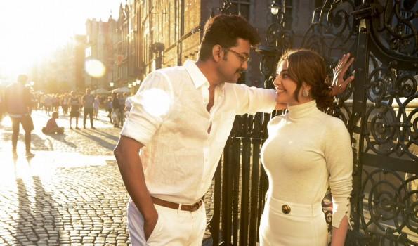 Check out the pictures of Actor Vijay and Kajal Aggarwal stills from Maacho song.