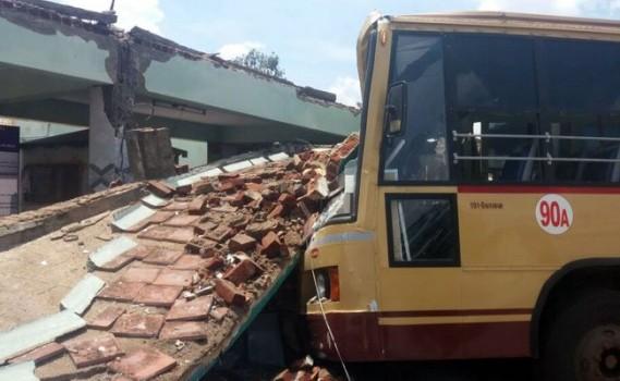 Four persons died while seven were injured on Thursday when the concrete roof of a bus stand in Coimbatore fell down on those standing beneath it, said a fire service officer. The accident occurred at the Somanur bus stand. Coimbatore is around 500 km from here.