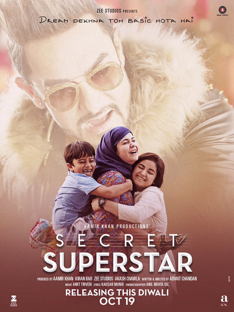 Here's the brand new poster of Secret Superstar. Aamir Khan,Secret Superstar,Secret Superstar first look,Secret Superstar first look poster,Secret Superstar poster