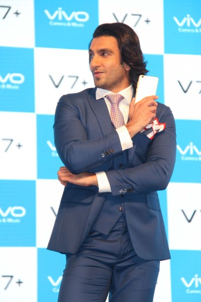 Ranveer Singh at new Vivo V7+ mobile launch. Vivo V7+,Vivo V7 plus,Ranveer Singh,actor Ranveer Singh,Ranveer Singh launches Vivo V7+,Vivo V7+ launch