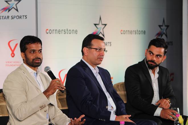 Goenka said: "What makes the RP-SG Indian Sports Honours unique is the direct involvement of the premier stakeholders of Indian Sport - the sportspersons themselves, legends who have excelled at the highest level, the fans and the sports media." Virat Kohli and Sanjiv Goenka,Virat Kohli,Sanjiv Goenka,The RP-SG Indian Sports Honours,RP-Sanjiv Goenka,skipper Virat Kohli