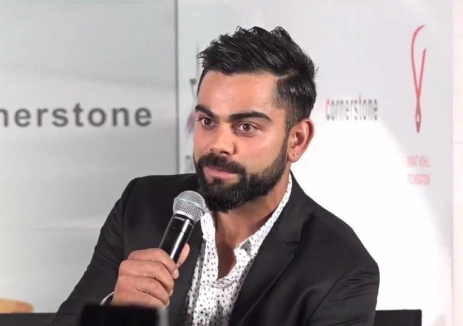 The Virat Kohli Foundation has pledged a minimum of Rs. 2 crore to be utilised every year on the beneficiaries of the scholarships. The shortlisted athletes initiatives will be tracked through the year and their progress monitored. Virat Kohli and Sanjiv Goenka,Virat Kohli,Sanjiv Goenka,The RP-SG Indian Sports Honours,RP-Sanjiv Goenka,skipper Virat Kohli