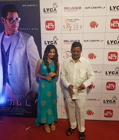 Kalaipuli S Thanu at Spyder audio launch. AR Murugadoss,SJ Suryah,Kalaipuli S Thanu,Spyder audio launch,Spyder audio,Spyder audio launch pics,Spyder audio launch images,Spyder audio launch stills,Spyder audio launch pictures,Spyder audio launch photos