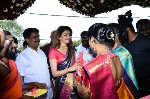 South Indian actress Kajal Aggarwal launches Chennai Shopping Mall at Ameerpet.