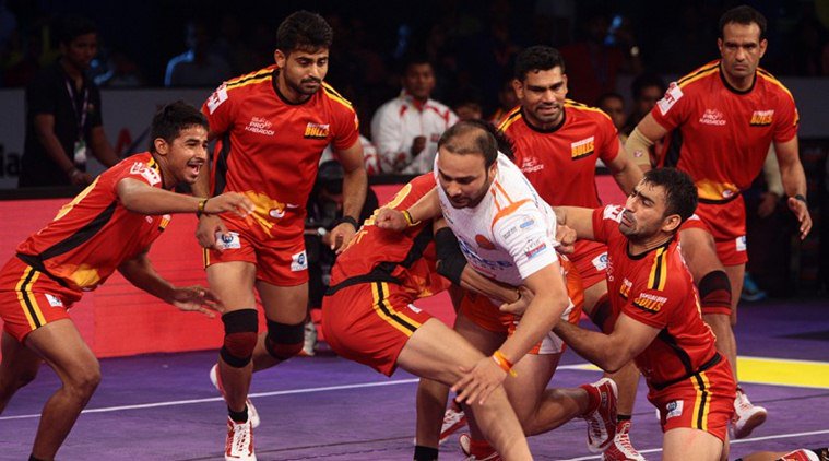 Deepak Niwas Hooda scored two raid points in two minutes as Puneri Paltan trailed 15-20 after 35 minutes. Kuldeep Singh attained a high five for Bengaluru Bulls to give Bengaluru 23-16 lead after 38 minutes. Puneri Paltan scored a couple of raid points in the last two minutes but it wasn't enough as Bengaluru won 24-20. Pro Kabaddi 2017,Bengaluru Bulls shock Puneri Paltan,Bengaluru Bulls,Puneri Paltan,Pro Kabaddi League,PKL