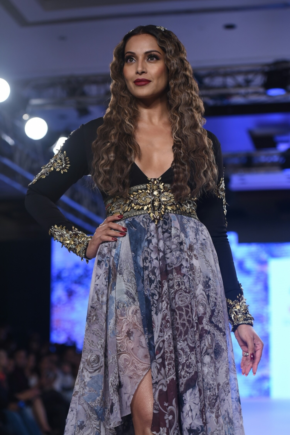 Bipasha Basu displays the creation of fashion designer Rocky S during the "Bombay Times Fashion Week" 2017 in Mumbai. Bipasha Basu,actress Bipasha Basu,Bipasha Basu walks the ramp for Rocky S,Bombay Times Fashion Week,Bombay Times Fashion Week 2017