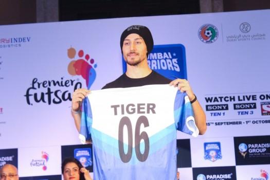 Bollywood actor Tiger Shroff launches Mumbai Warriors Season 2 Jersey.