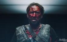 Actor Nicolas Cage is covered in blood in Panos Cosmatos' Mandy. Andrea Riseborough and Linus Roache also star in the film.