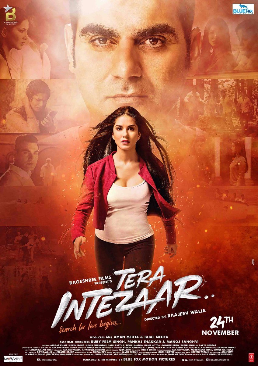 Tera Intezaar is an upcoming Bollywood musical romantic movie, directed by Raajeev Walia and produced by Aman Mehta and Bijal Mehta. Starring Arbaaz Khan and Sunny Leone in the lead role. Arbaaz Khan and Sunny Leone,Arbaaz Khan,Sunny Leone,Tera Intezaar first look poster,Tera Intezaar first look,Tera Intezaar poster,Tera Intezaar movie poster,Tera Intezaar