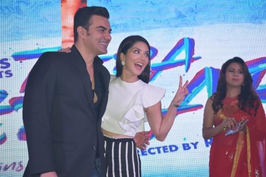 Tera Intezaar poster launched in in New Delhi. Celebs like Arbaaz Khan, Sunny Leone and others graced the event.