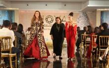 Model Lulia Vantur walks ramp for Pallavi Jaikishan at Joya Fashion & Lifestyle Exhibition.