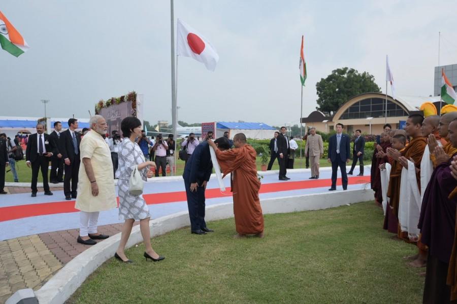 Thereafter, they will hold the 12th Annual Bilateral Summit in Gandhinagar following which a number of agreements are expected to be signed. This will be the fourth annual summit between Modi and Abe, where they are expected to review the progress in the multifaceted cooperation between India and Japan under the framework of their Special Strategic and Global Partnership. Narendra Modi,PM Narendra Modi,Shinzo Abe,Shinzo Abe in India,Japanese Prime Minister Shinzo Abe,Shinzo Abe at Ahmedabad airport