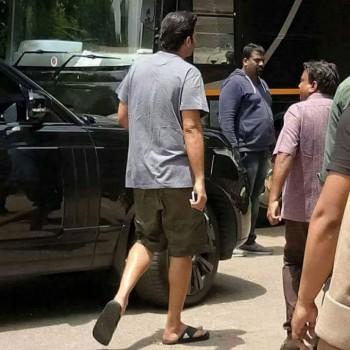 South Indian actor Prabhas at Saaho 3rd schedule shoot in Hyderabad. aaho is being shot simultaneously in three different languages Hindi, Tamil and Telugu.