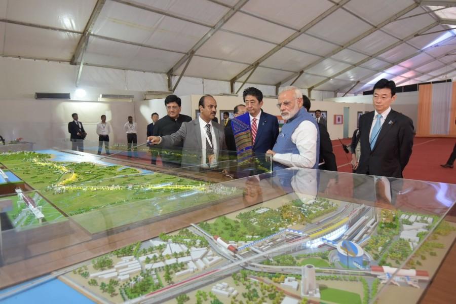 The high speed rail project that is scheduled to be completed by 2022, has been financed by Japan. Of the Rs 1.08 crore, Japan is giving a loan of Rs 88,000 crore at a minimal interest of 0.1 per cent for 50 years. And the repayment will begin only after 15 years. The first tranche of the loan, Rs 6,000 crore, would be released immediately, while the remaining tranches will come after the completion of land acquisition. About 825 hectares of land would be acquired for the project. Narendra Modi,Shinzo Abe,Narendra Modi and Shinzo Abe,Shinzo Abe in India,Japanese Prime Minister Shinzo Abe,high-speed rail project