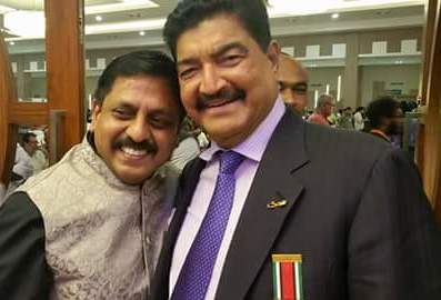 Sohan Roy with BR Shetty. Project Indywood,BR Shetty,Sohan Roy,NRI industrialists