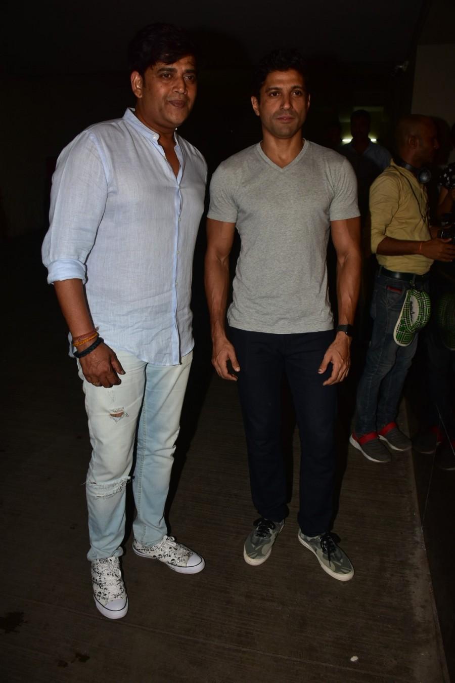 Produced by Viacom18 Motion Pictures and Emmay Entertainment and Motion Pictures, the film is directed by Ranjit Tiwari and is slated to release on 15th September 2017. Lucknow Central,Lucknow Central special screening,Lucknow Central special screening pics,Salim Khan,Helen,Farhan Akhtar,Diana Penty,Ravi Kishen