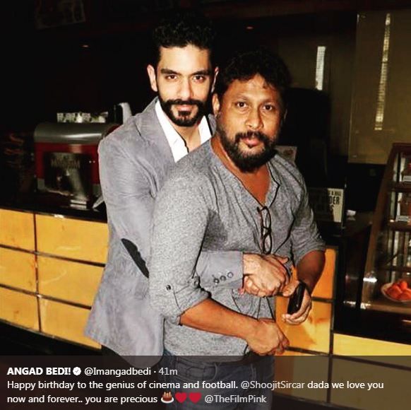 He revived memories from the sets of the film for their support and wished the director for his Birthday. Angad Bedi,Amitabh Bachchan,Taapsee Pannu,Kirti Kulhari,PINK