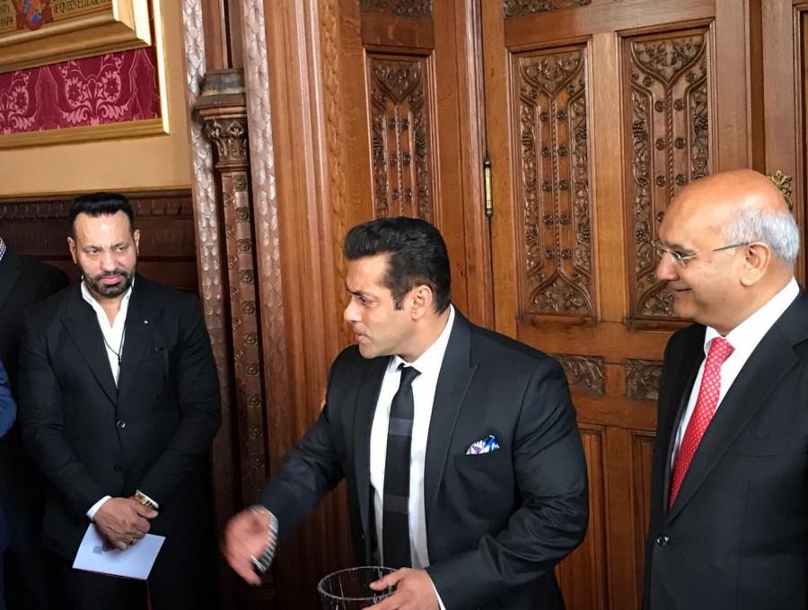 The actor is in Britain for his Da-Bangg Tour, and he is visiting the country after a decade. Salman Khan,actor Salman Khan,Salman Khan honoured with Global Diversity Award,Global Diversity Award,Britain's House of Commons,Salman Khan honoured at Britain's House of Commons