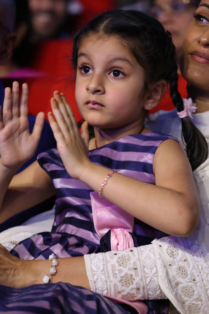 Mahesh plays an Intelligence Bureau officer in "Spyder", directed by A.R Murugadoss. Mahesh Babu,Mahesh Babu's daughter Sitara,Mahesh Babu daughter,Sitara,Spyder Pre Release event,Spyder Pre Release event pics,Spyder Pre Release event images,Spyder Pre Release event stills,Spyder Pre Release event pictures,Spyder Pre Release event ph