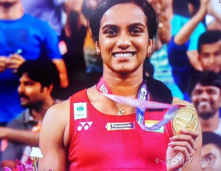 PV Sindhu,PV Sindhu beats Nozomi Okuhara,shuttler P.V. Sindhu,Nozomi Okuhara,Korea Open Super Series title,Sindhu wins Korea Open title,Korea Open title