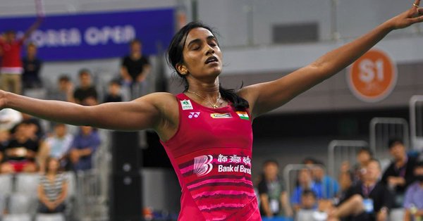 An 18-14 lead seemed to be healthy for Sindhu but a feisty Okuhara didn't allow the Indian to roll to the title. Okuhara then managed to save two match points. But eventually Sindhu remained calm and composed to seal a 21-18 win to bag the title. Meanwhile, unseeded Indonesian Anthony Sinisuka Ginting defeated compatriot Jonatan Christie 21-13, 19-21, 22-20 in an hour and eight minutes to clinch the men's title. PV Sindhu,PV Sindhu beats Nozomi Okuhara,shuttler P.V. Sindhu,Nozomi Okuhara,Korea Open Super Series title,Sindhu wins Korea Open title,Korea Open title