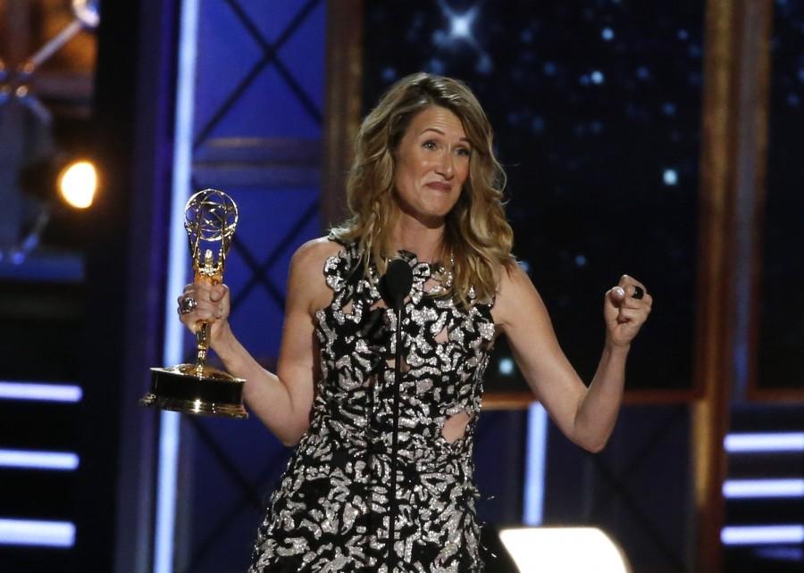 Laura Dern accepts the award for Outstanding Supporting Actress in a Limited Series or Movie for "Big Little Lies." Emmy Awards,Emmy Awards 2017,69th Primetime Emmy Awards,10 Best Moments from Emmys 2017,Best Moments from Emmys 2017,Best Moments from Emmys