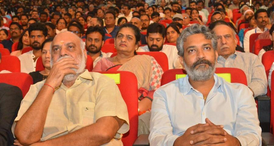 In his acceptance speech, Rajamouli said: "I don't think I'm worthy of this honour and I am not saying this out of humility. Such an award should give you power and wings to fly. I feel this as a huge burden, but I know it will certainly inspire me to work harder." Akkineni Nageswara Rao,Akkineni Nageswara Rao award,ANR,ANR award,ANR award event,KCR & Venkaiah Naidu,Venkaiah Naidu,SS Rajamouli,Filmmaker S.S. Rajamouli