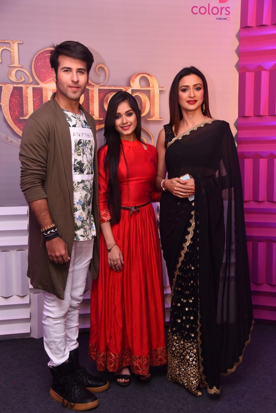 Ritvik Arora, Jannat Zubair and Gauri Pradhan at the launch of Tu Aashiquii on Colors. Jannat Zubair,Ritvik Arora,Gauri Pradhan and Rahil Azam and from Ishq Mein Marjawan,actors Arjun Bijlani,Aalisha Panwar,Tu Aashiquii and Ishq Mein Marjawan,Tu Aashiquii,Ishq Mein Marjawan