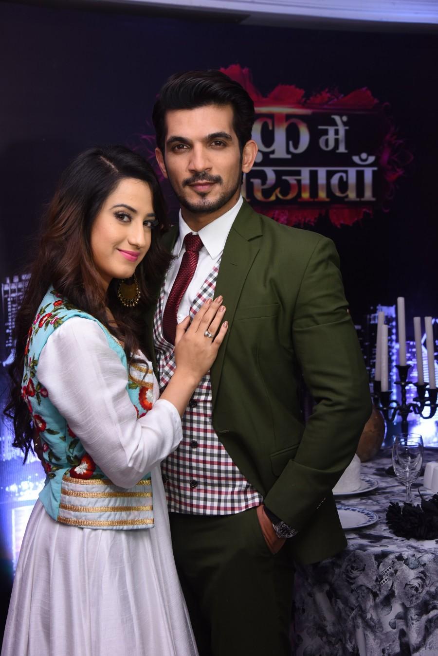 Aalisha Panwar and Arjun Bijlani at the launch of Ishq Mein Marjawan on Colors. Jannat Zubair,Ritvik Arora,Gauri Pradhan and Rahil Azam and from Ishq Mein Marjawan,actors Arjun Bijlani,Aalisha Panwar,Tu Aashiquii and Ishq Mein Marjawan,Tu Aashiquii,Ishq Mein Marjawan