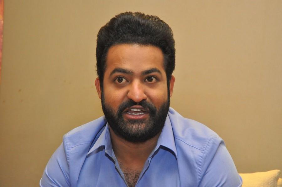 Junior NTR during a pressmeet of his upcoming film "Jai Lava Kusa" in Hyderabad. Jr NTR,Junior NTR,Jr NTR promotes Jai Lava Kusa,Jai Lava Kusa,Jai Lava Kusa promotion,Jai Lava Kusa movie promotion