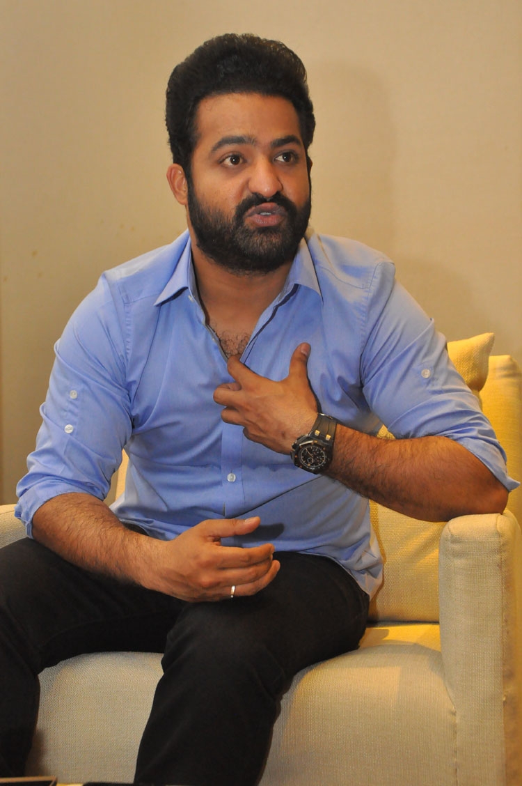 Raashi Khanna and Nivetha Thomas are playing the leading ladies. Jr NTR,Junior NTR,Jr NTR promotes Jai Lava Kusa,Jai Lava Kusa,Jai Lava Kusa promotion,Jai Lava Kusa movie promotion