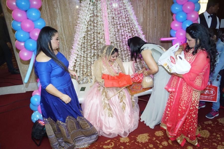 Bharti Singh with Mubeen Saudagar Wife's Alsaba Saudagar during the Baby Shower ceremony. Bharti Singh,Alsaba Saudagar,Bharti Singh and Alsaba Saudagar,Alsaba Saudagar Baby Shower ceremony,Alsaba Saudagar Baby Shower ceremony pics,Alsaba Saudagar Baby Shower ceremony images,Alsaba Saudagar Baby Shower ceremony stills,Bharti Singh and Haarsh Li
