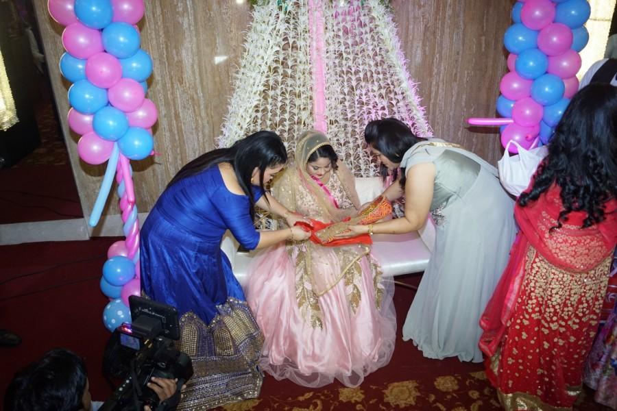 Bharti Singh with Mubeen Saudagar Wife's Alsaba Saudagar during the Baby Shower ceremony in Mumbai on Sept 18, 2017. Bharti Singh,Alsaba Saudagar,Bharti Singh and Alsaba Saudagar,Alsaba Saudagar Baby Shower ceremony,Alsaba Saudagar Baby Shower ceremony pics,Alsaba Saudagar Baby Shower ceremony images,Alsaba Saudagar Baby Shower ceremony stills,Bharti Singh and Haarsh Li
