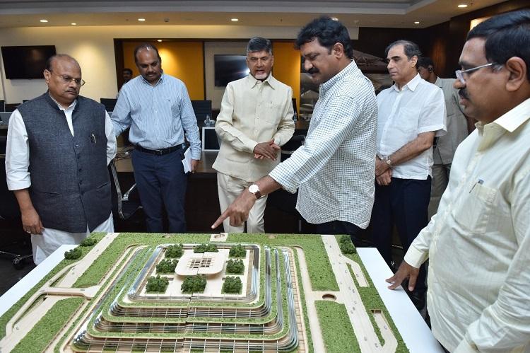 The Chief Minister will visit the firm in London on October 25 to finalise the designs, during his tour to Britain and United Arab Emirates. The firm on Thursday submitted final models of the buildings for the assembly and the High Court. SS Rajamouli,Chandrababu Naidu,SS Rajamouli meets Chandrababu Naidu,Amaravati design,CM Chandrababu Naidu,Director SS Rajamouli