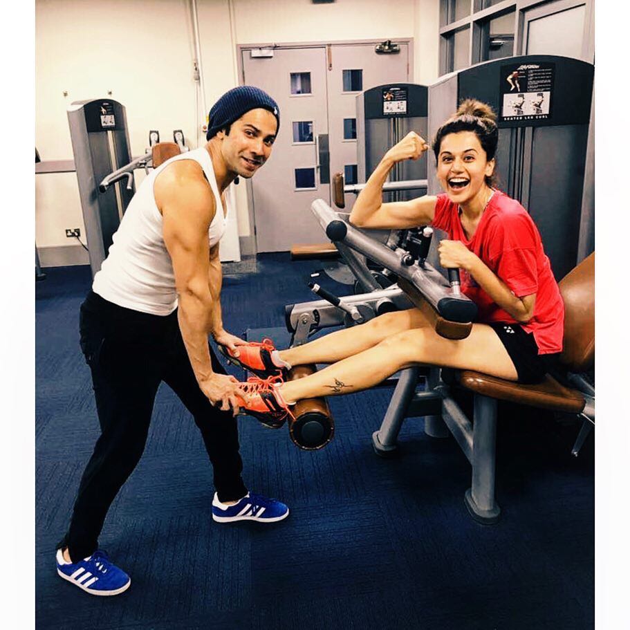 Taapsee will be seen in a glamorous avatar in her upcoming Varun Dhawan and Jacqueline Fernandez starrer Judwaa 2 releasing on 29th September. Taapsee Pannu,Taapsee Pannu workout,Taapsee workout,Taapsee Pannu workout Judwaa 2,Judwaa 2,Taapsee Pannu bikini,Taapsee in Bikini,taapsee pannu judwaa 2