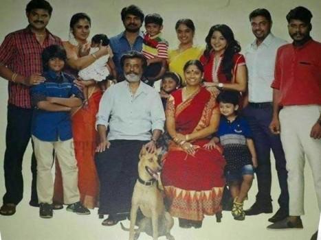 Here is a family Photo from Superstar Rajinikanth upcoming movie Kaala.